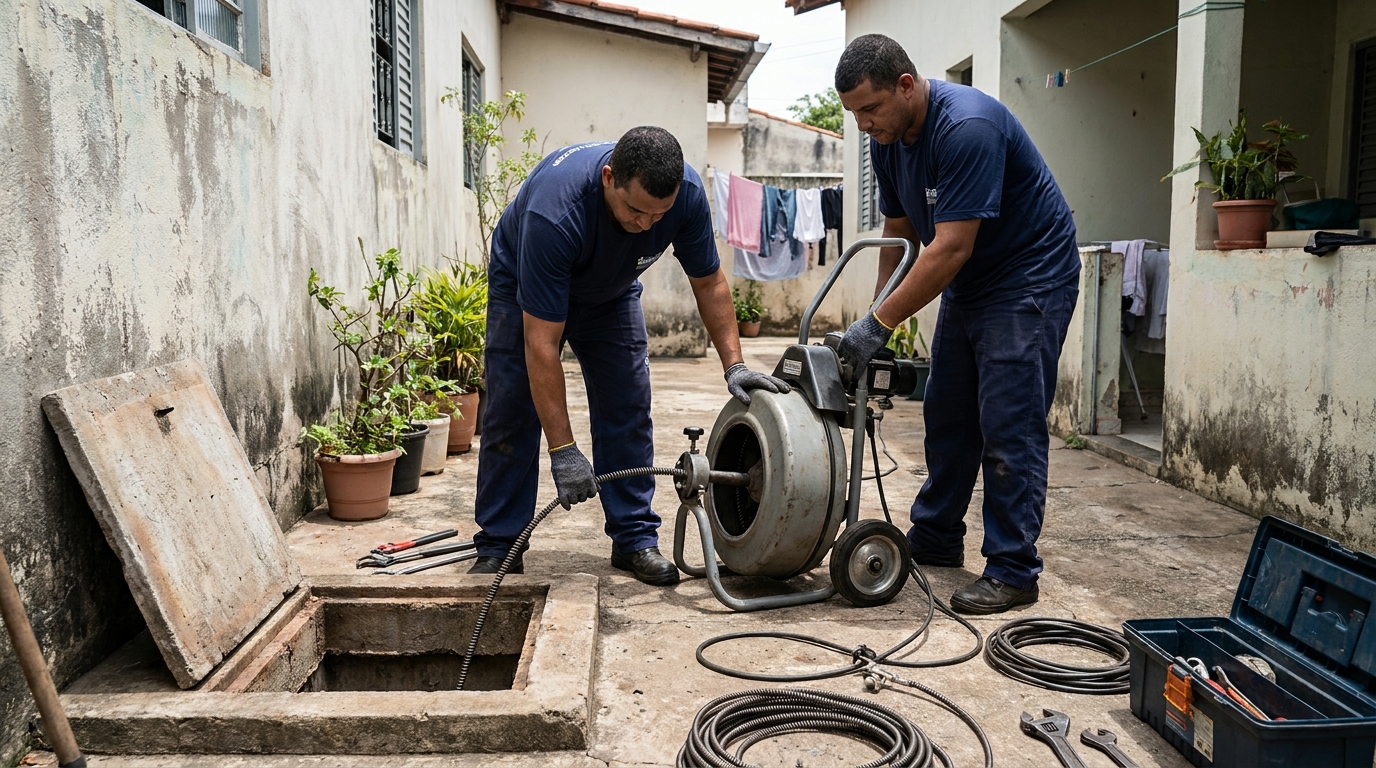 Desentupimento de Coluna Sanitária em Curitiba‑PR