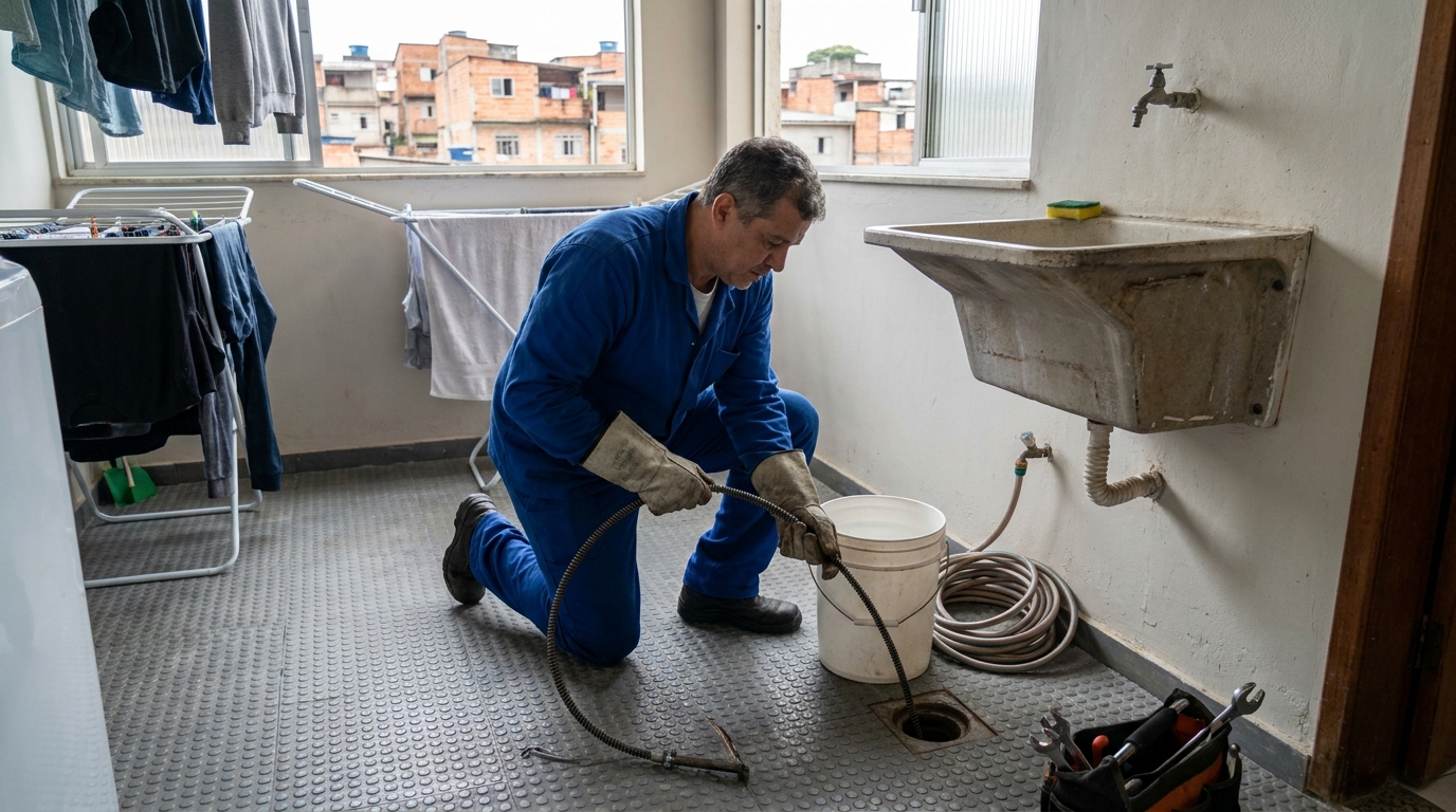 Desentupimento de Ralos Externos no Ahú, Curitiba‑PR